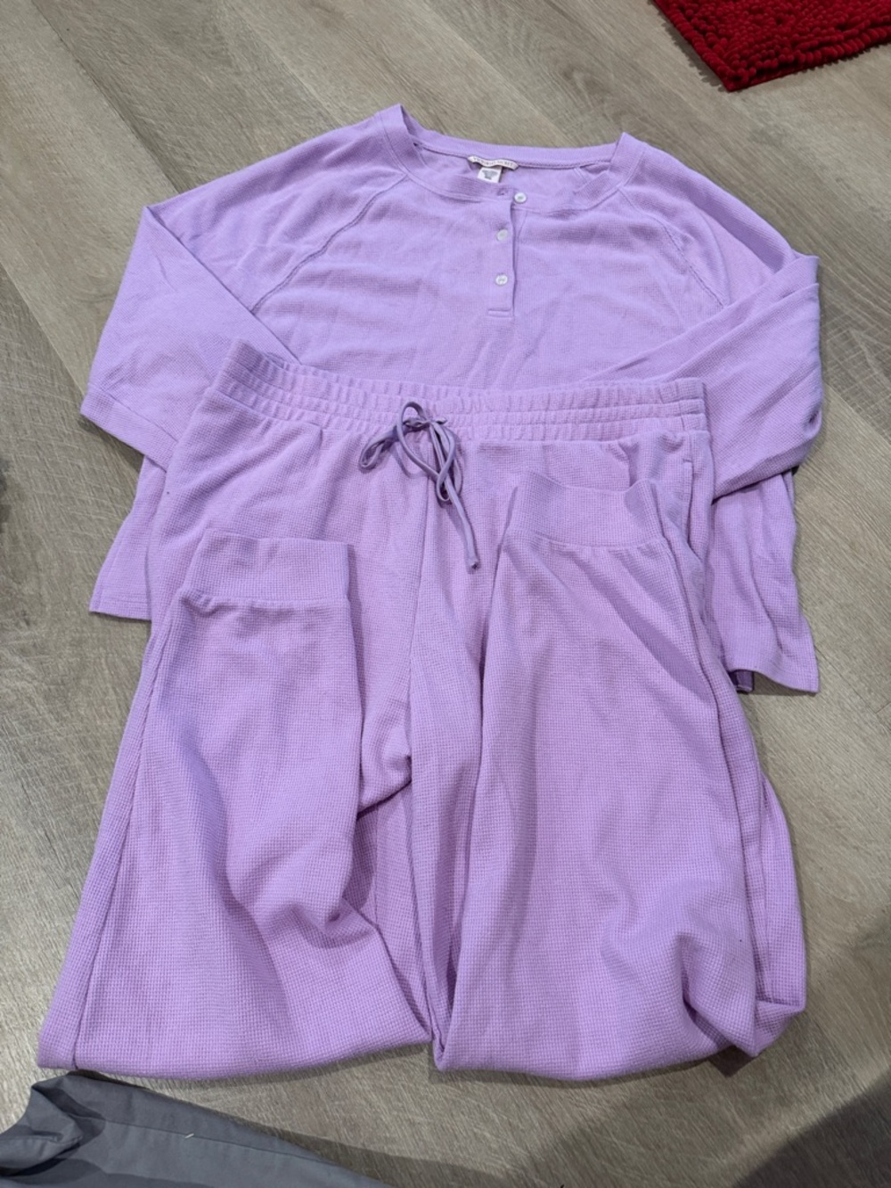 Victoria's Secret Lavender Waffle Knit Lounge Set